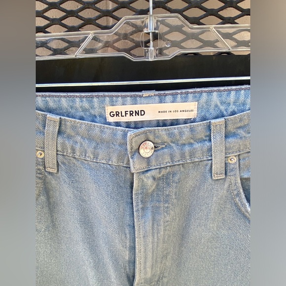 NWT GRLFRND The Harlow Coated High Rise Boot With Slit Lite Wash - Picture 13 of 16